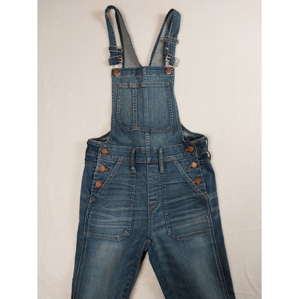 Madewell Skinny Denim Overalls Womens XS Adjustable Coveralls - Picture 8 of 16
